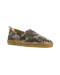 olivgrüne Camouflage Segeltuch Espadrilles