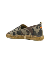 olivgrüne Camouflage Segeltuch Espadrilles von Castaner