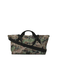 olivgrüne Camouflage Segeltuch Sporttasche von Valentino