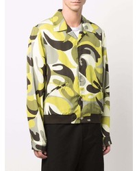 olivgrüne Camouflage Shirtjacke von Marni