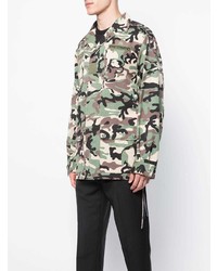 olivgrüne Camouflage Shirtjacke von Mastermind Japan