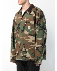 olivgrüne Camouflage Shirtjacke von R13