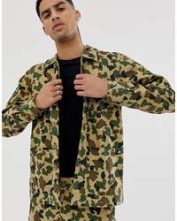 olivgrüne Camouflage Shirtjacke von Dickies