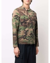 olivgrüne Camouflage Shirtjacke von Ralph Lauren RRL