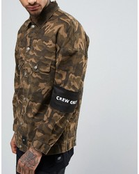 olivgrüne Camouflage Shirtjacke