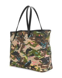 olivgrüne Camouflage Shopper Tasche von Roar