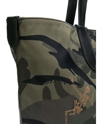 olivgrüne Camouflage Shopper Tasche von Alexander McQueen