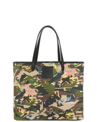 olivgrüne Camouflage Shopper Tasche von Roar