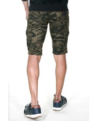 olivgrüne Camouflage Shorts von Bright Jeans