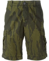 olivgrüne Camouflage Shorts von Stone Island