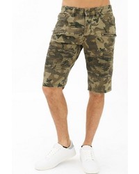 olivgrüne Camouflage Shorts von TRUEPRODIGY