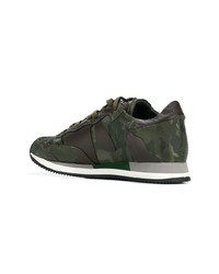 olivgrüne Camouflage Sportschuhe von Philippe Model