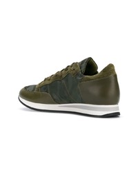 olivgrüne Camouflage Sportschuhe von Philippe Model