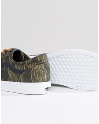 olivgrüne Camouflage Turnschuhe von Vans