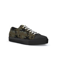 olivgrüne Camouflage Wildleder niedrige Sneakers von Swear