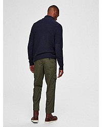 olivgrüne Cargohose von Selected Homme