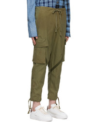 olivgrüne Cargohose von Greg Lauren