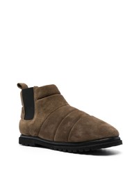 olivgrüne Chelsea Boots aus Leder von Nanushka