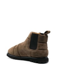 olivgrüne Chelsea Boots aus Leder von Nanushka