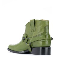 olivgrüne Chelsea Boots aus Leder von Toga Virilis