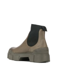 olivgrüne Chelsea Boots aus Leder von Vic Matié