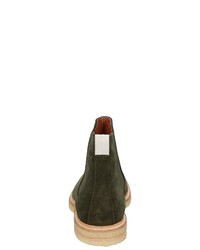 olivgrüne Chelsea Boots aus Samt von Sioux