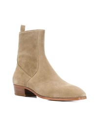 olivgrüne Chelsea Boots aus Wildleder von Represent