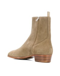 olivgrüne Chelsea Boots aus Wildleder von Represent