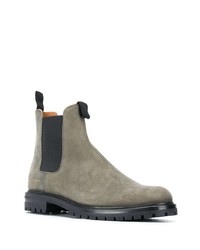 olivgrüne Chelsea Boots aus Wildleder von Common Projects