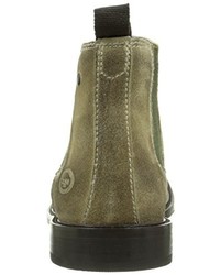 olivgrüne Chelsea Boots von Base London