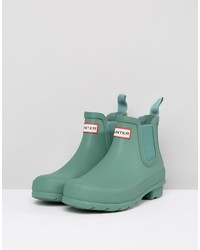 olivgrüne Chelsea Boots von Hunter