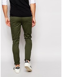 olivgrüne Chinohose von Asos