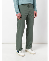 olivgrüne Chinohose von Jil Sander