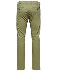 olivgrüne Chinohose von Selected Homme