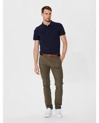 olivgrüne Chinohose von Selected Homme