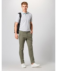 olivgrüne Chinohose von Selected Homme