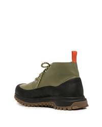 olivgrüne Chukka-Stiefel aus Leder von Diemme