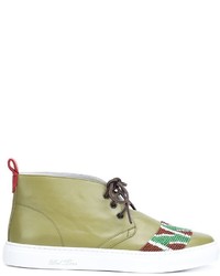 olivgrüne Chukka-Stiefel aus Leder von Del Toro Shoes