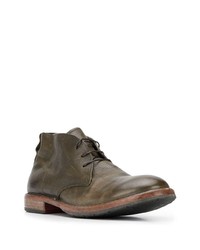 olivgrüne Chukka-Stiefel aus Leder von Moma