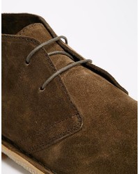 olivgrüne Chukka-Stiefel aus Wildleder von Asos