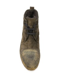 olivgrüne Chukka-Stiefel aus Wildleder von Rocco P.