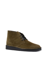 olivgrüne Chukka-Stiefel aus Wildleder von Clarks Originals