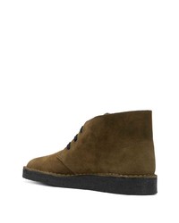 olivgrüne Chukka-Stiefel aus Wildleder von Clarks Originals