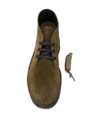 olivgrüne Chukka-Stiefel aus Wildleder von Clarks Originals