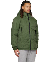 olivgrüne Daunenjacke von Stone Island