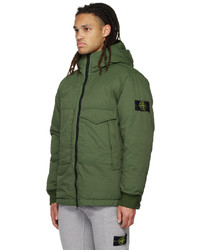 olivgrüne Daunenjacke von Stone Island