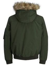 olivgrüne Daunenjacke von Jack & Jones