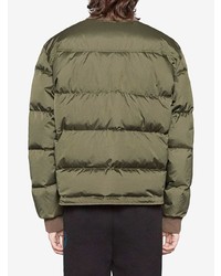 olivgrüne Daunenjacke von Gucci