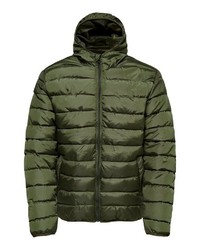 olivgrüne Daunenjacke von ONLY & SONS