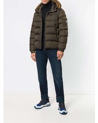 olivgrüne Daunenjacke von Moncler